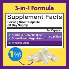 InnovixLabs 31-strains label close-up highlights diverse probiotic blend
