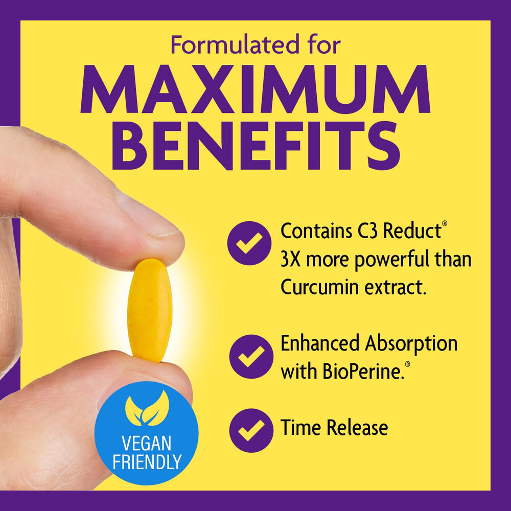 InnovixLabs time-release tablets pack showing hours of steady curcuminoid release.