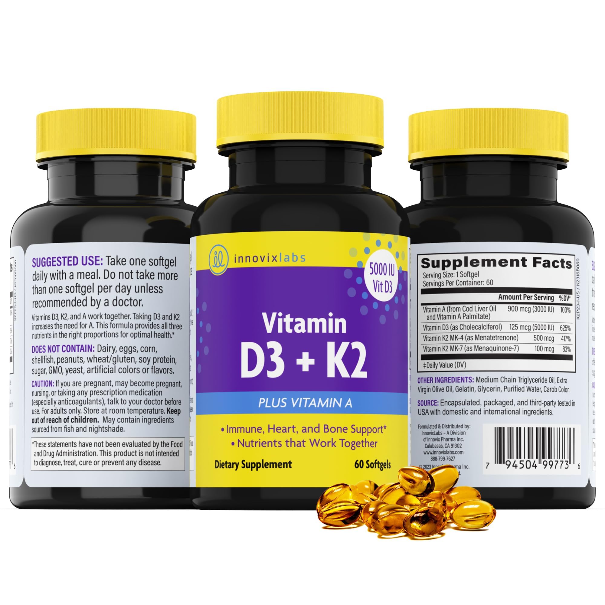 InnovixLabs Vitamin D3 K2 dispensing setup highlights precise dosing.