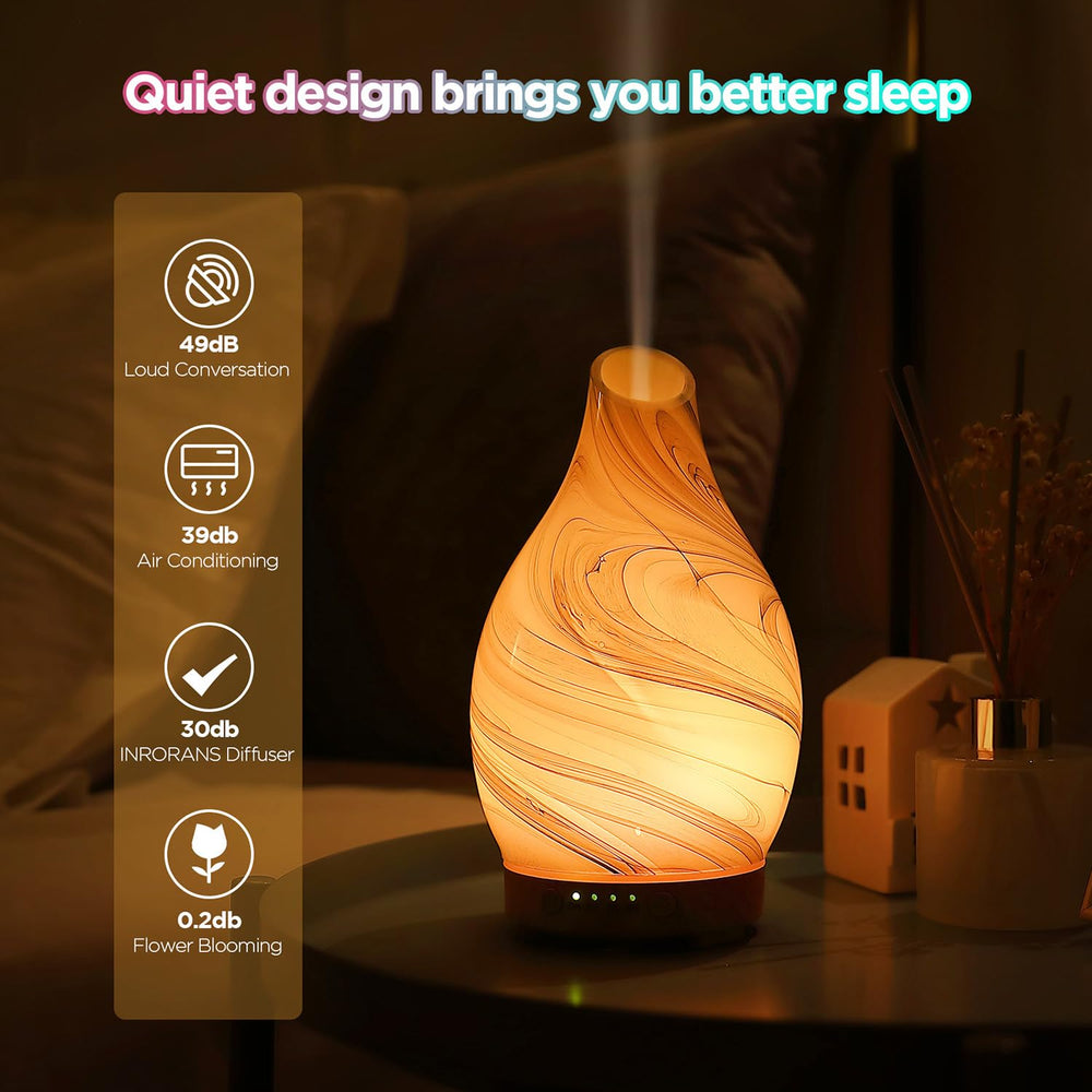 Inrorans diffuser offers seven color LED lights for ambient mood.