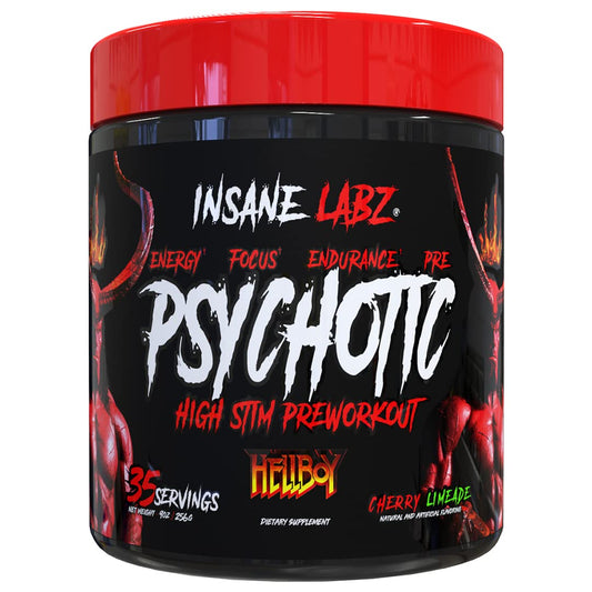 Insane Labz Hellboy Edition Cherry Limeade can shows bold energy formula