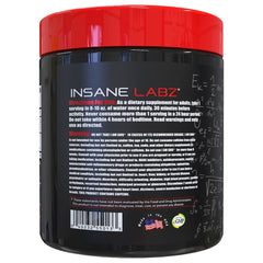 Bottle side view of Insane Labz I am God with AMPiberry formula.