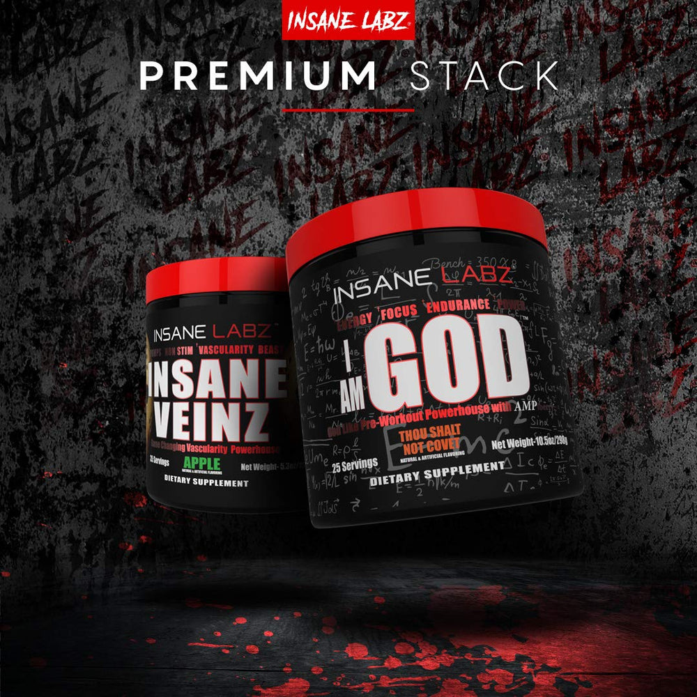 Insane Labz I Am God ingredient list closeup for informed use.