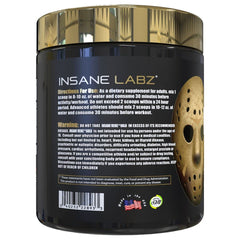 Insane Veinz Gold label closeup showcases Hydromax and Nitrosigine ingredients