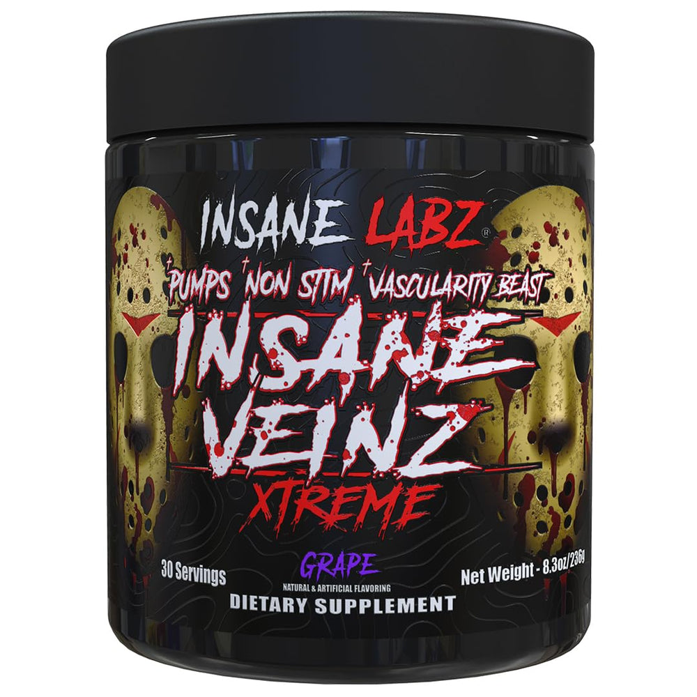 Insane Labz Insane Veinz Xtreme bottle pour showing strong NO boost for pumps