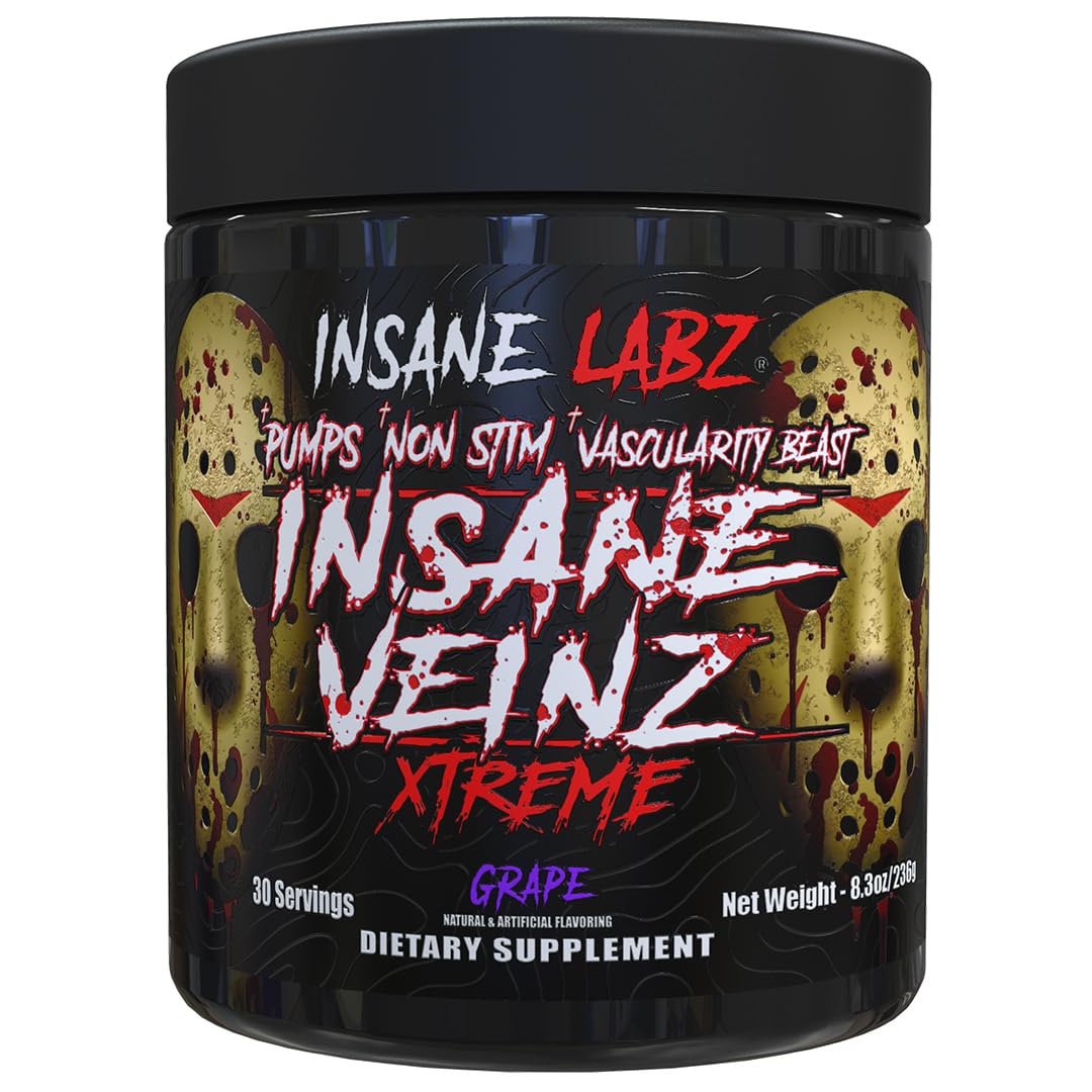 Insane Labz Insane Veinz Xtreme bottle pour showing strong NO boost for pumps