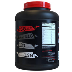 Pouring Insane Whey Birthday Cake demonstrates smooth mixability after training sessions