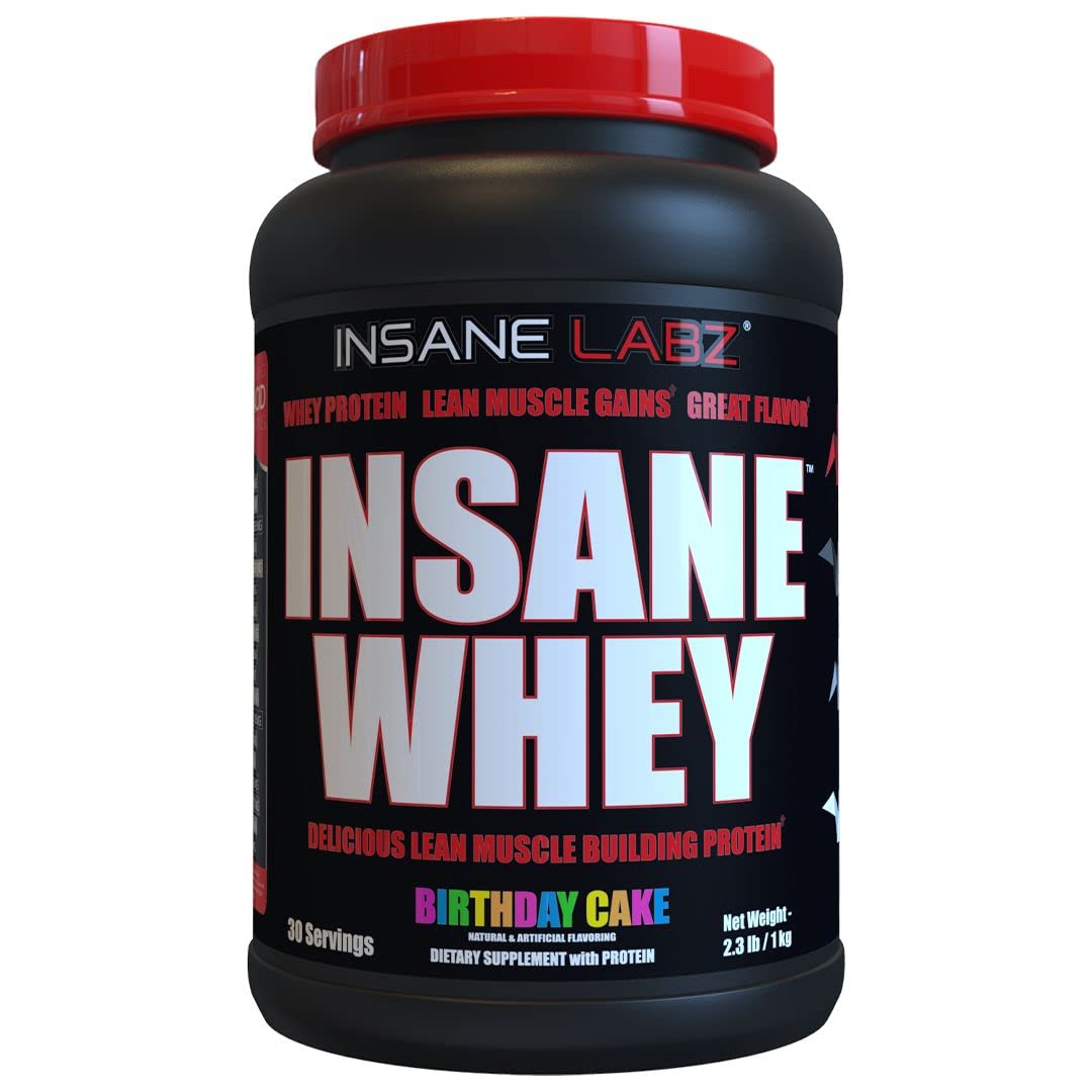 Insane Labz Insane Whey bottle closeup showing premium protein for post-workout recovery.