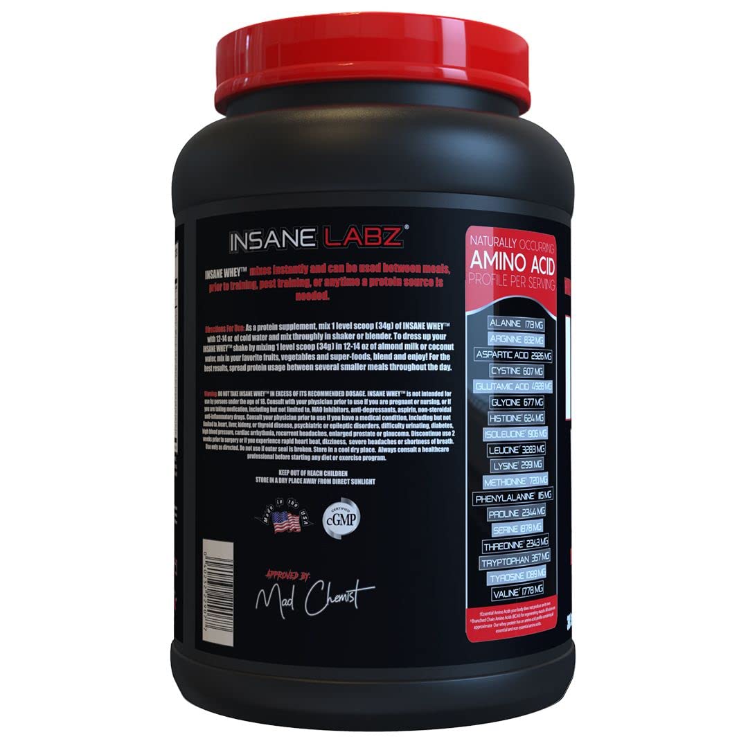 Insane Labz Insane Whey Cookies and Cream powder suitable as meal replacement.