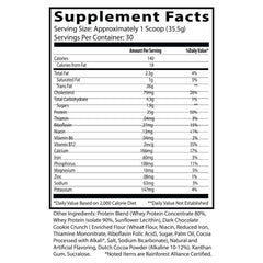 Insane Labz Insane Whey nutrition facts panel emphasizes protein and BCAA content
