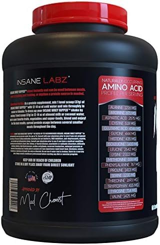 Insane Labz Insane Whey Ripped vanilla packaging showcases lean macros