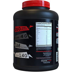 Scoop of Insane Labz Insane Whey highlighting 25g protein per serving.