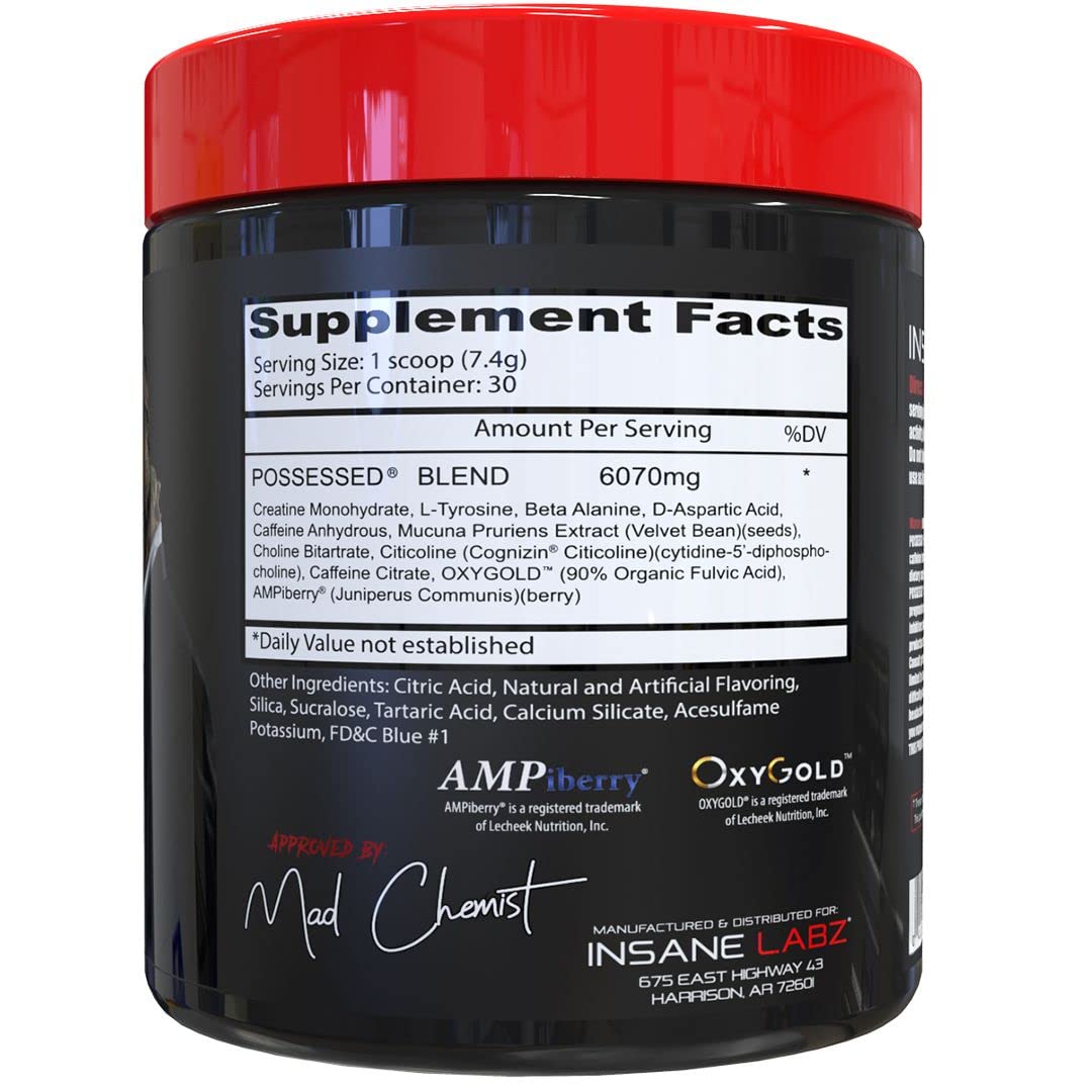 Image of Insane Labz Possessed scoop for convenient servings during workouts.
