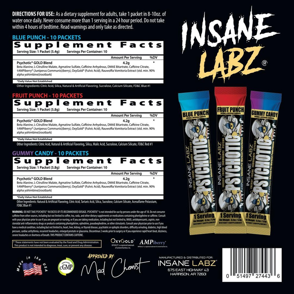 Intense gym session emphasizing endurance and pumps with Psychotic Gold.