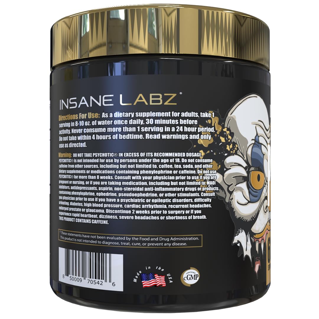 Insane Labz Psychotic Gold powder dissolving to enhance endurance during training