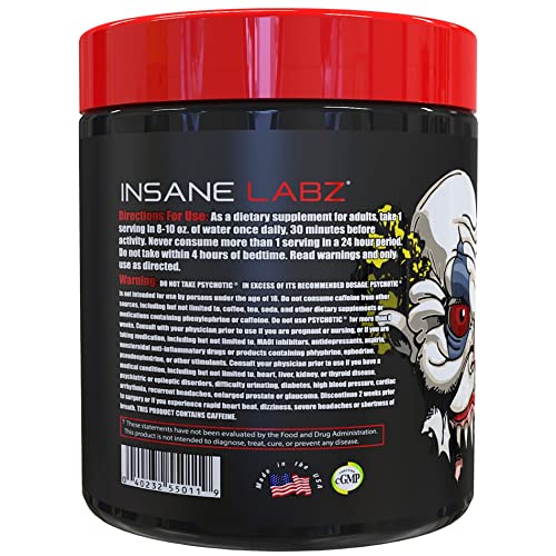 Insane Labz Psychotic serving scoop ready to mix for training