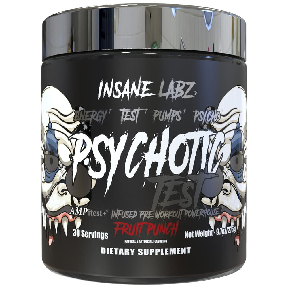Insane Labz Psychotic Test scoop for precise pre-workout dosing.