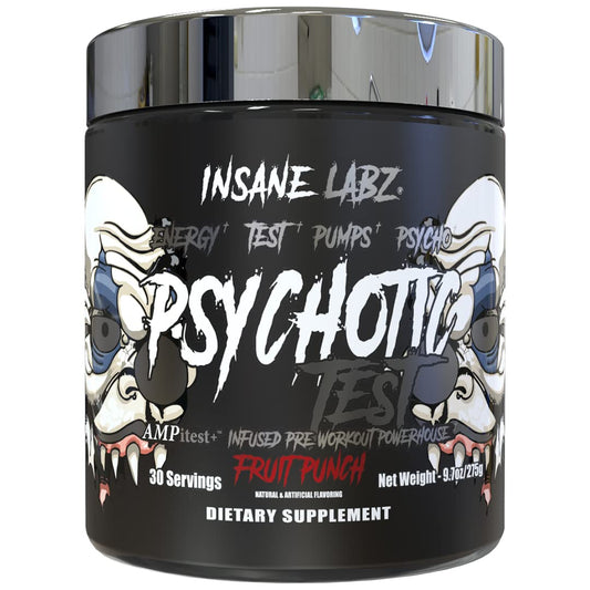 Insane Labz Psychotic Test scoop for precise pre-workout dosing.