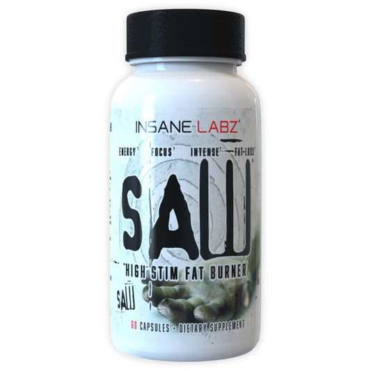 Insane Labz SAW bottle front view for a potent fat burner and energy support.