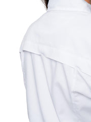 Insect Shield Elements Lite shirt back cape with mesh vent for airflow.