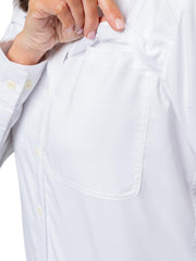 Insect Shield Elements Lite shirt rolled-up sleeves for adjustable coverage.