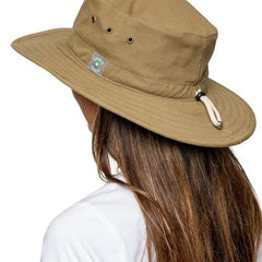 Detail of adjustable strap on Insect Shield hat bark