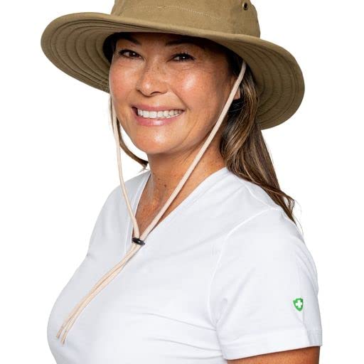 Insect Shield men's standard brim hat bark back view showing classic silhouette