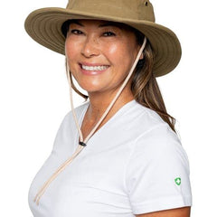 Insect Shield men's standard brim hat bark back view showing classic silhouette