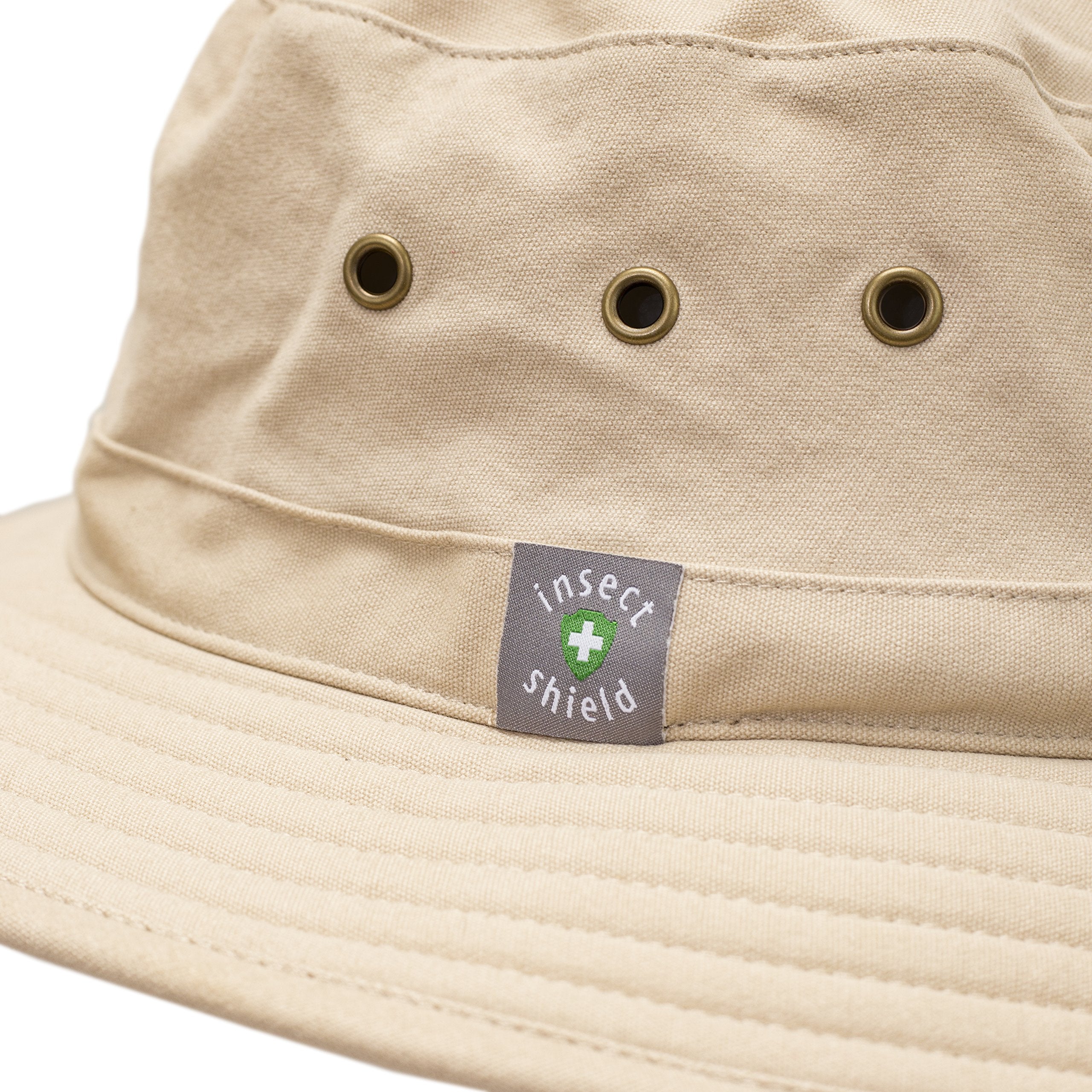 Insect Shield hat cotton canvas close-up showing durable breathable fabric