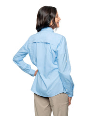 Insect Shield Elements Lite shirt left pocket with hook and loop closure for essentials.