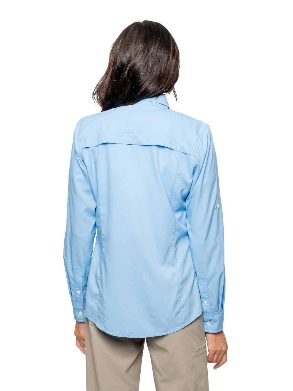 Model wearing Insect Shield Elements Lite showing relaxed fit and UV protection