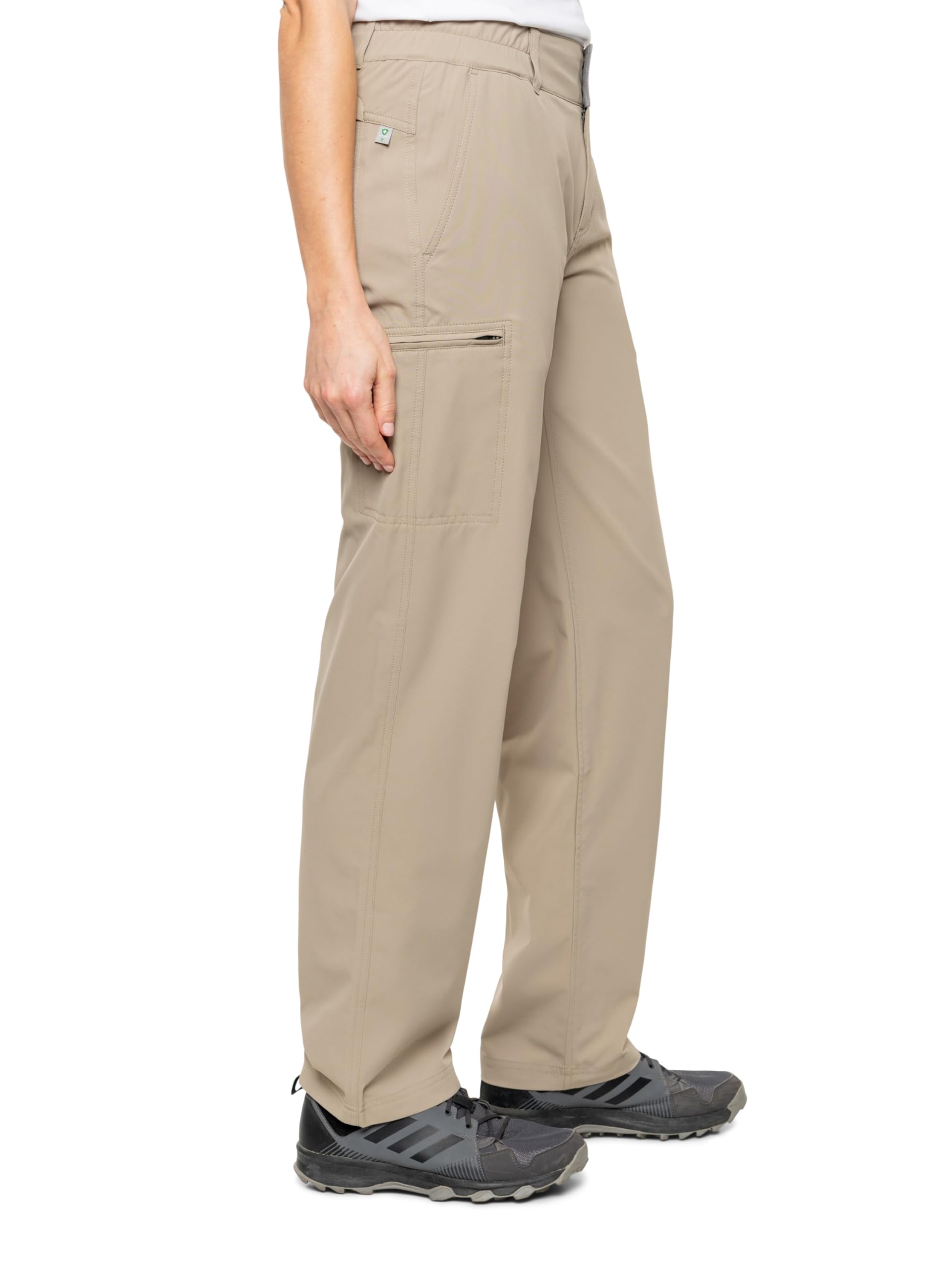 Insect Shield fabric close-up shows soft stretch and recycled polyester fibers.