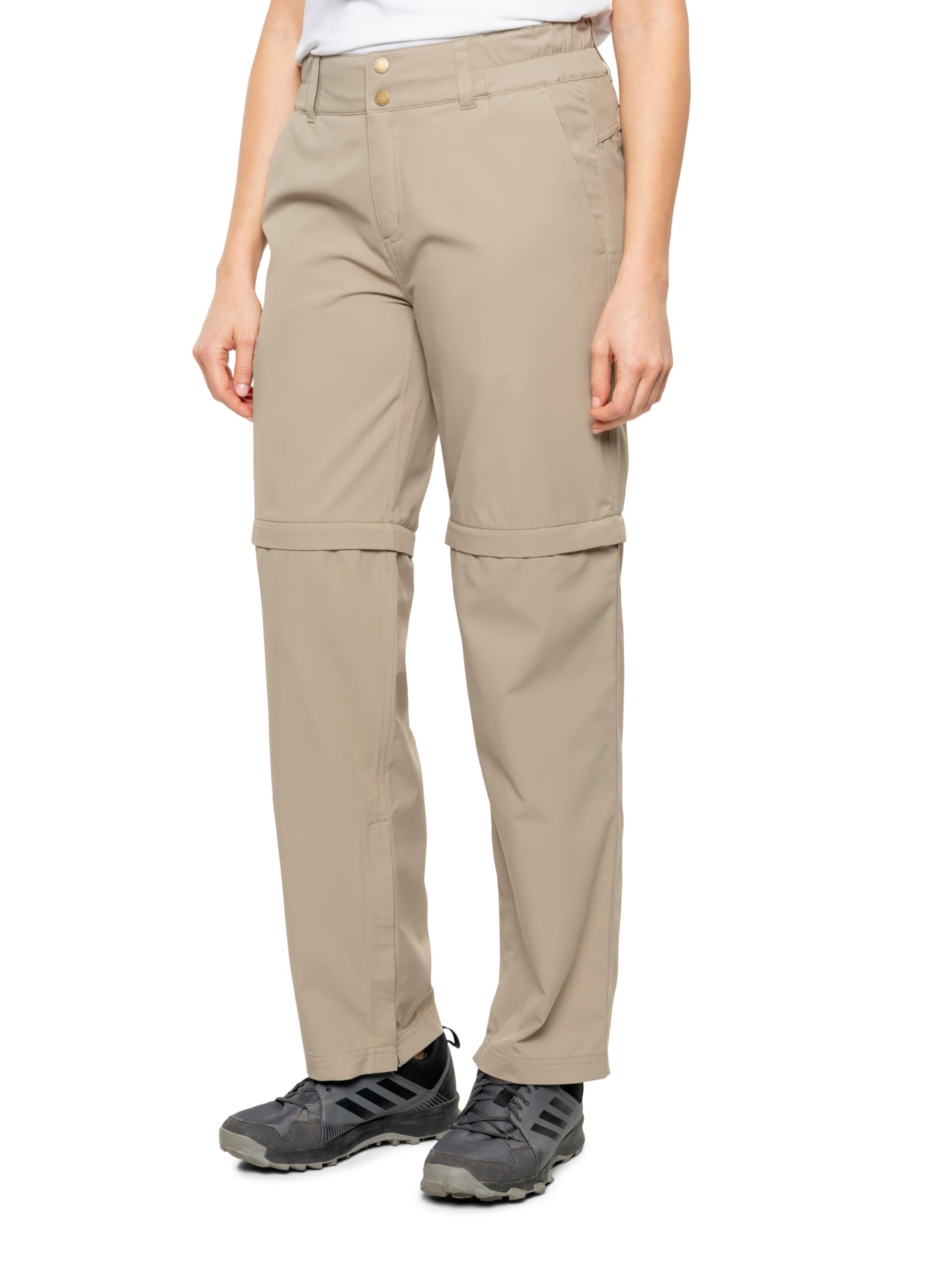 Insect Shield Elements Lite Pant Khaki front pocket detail for secure essentials on outdoor adventures