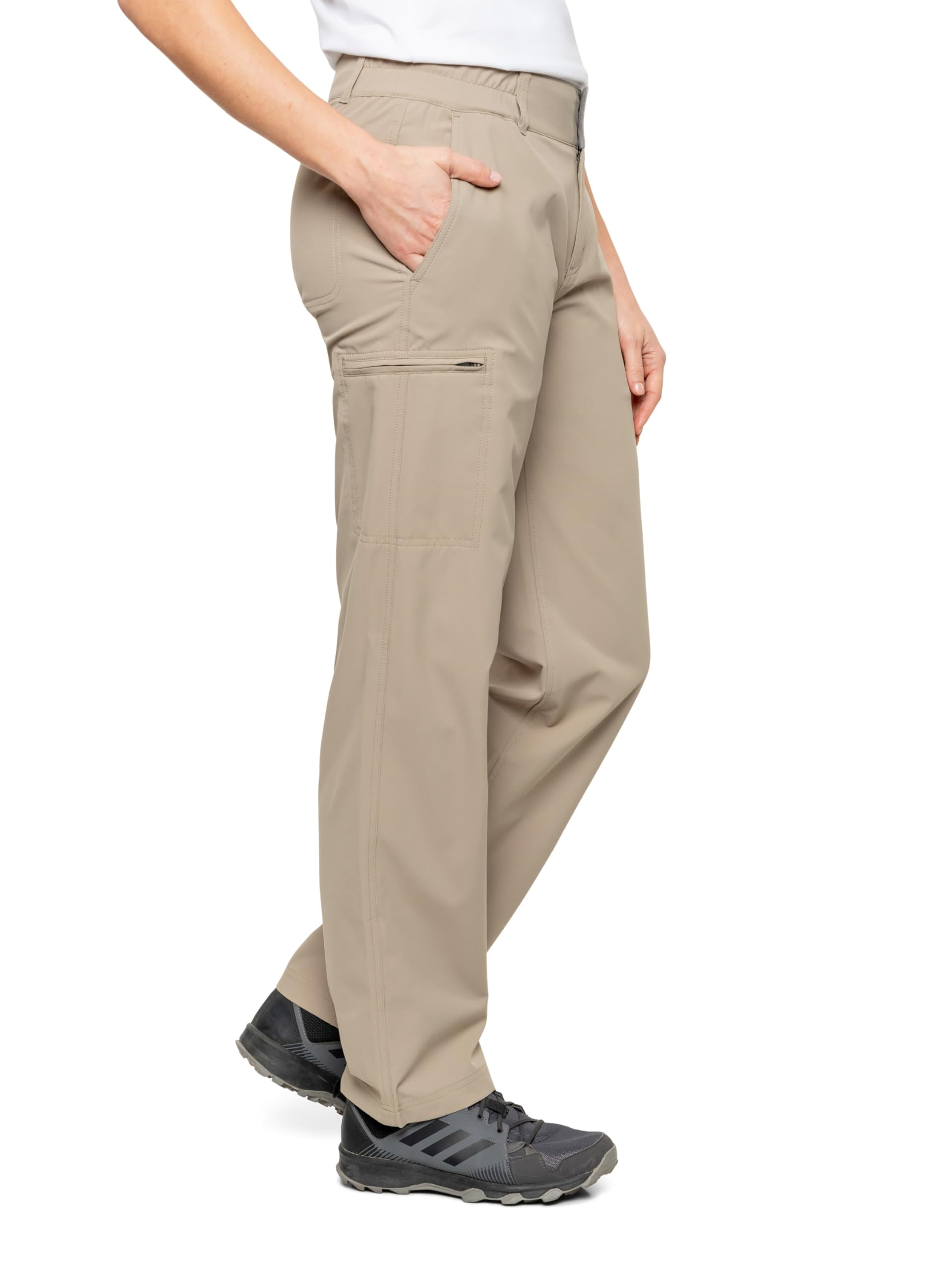 Insect Shield Waistband detail emphasizes comfort with side elastic for movement.