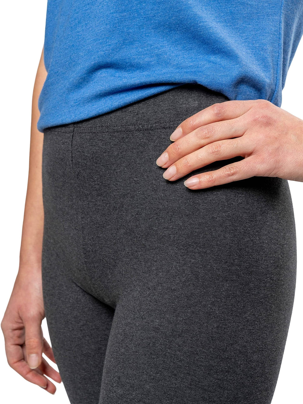 Insect Shield leggings fabric close-up: breathable 90 cotton 10 spandex blend
