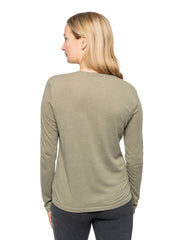 Insect Shield Women's Tri-Blend Long Sleeve T-Shirt side view highlighting breathable comfort