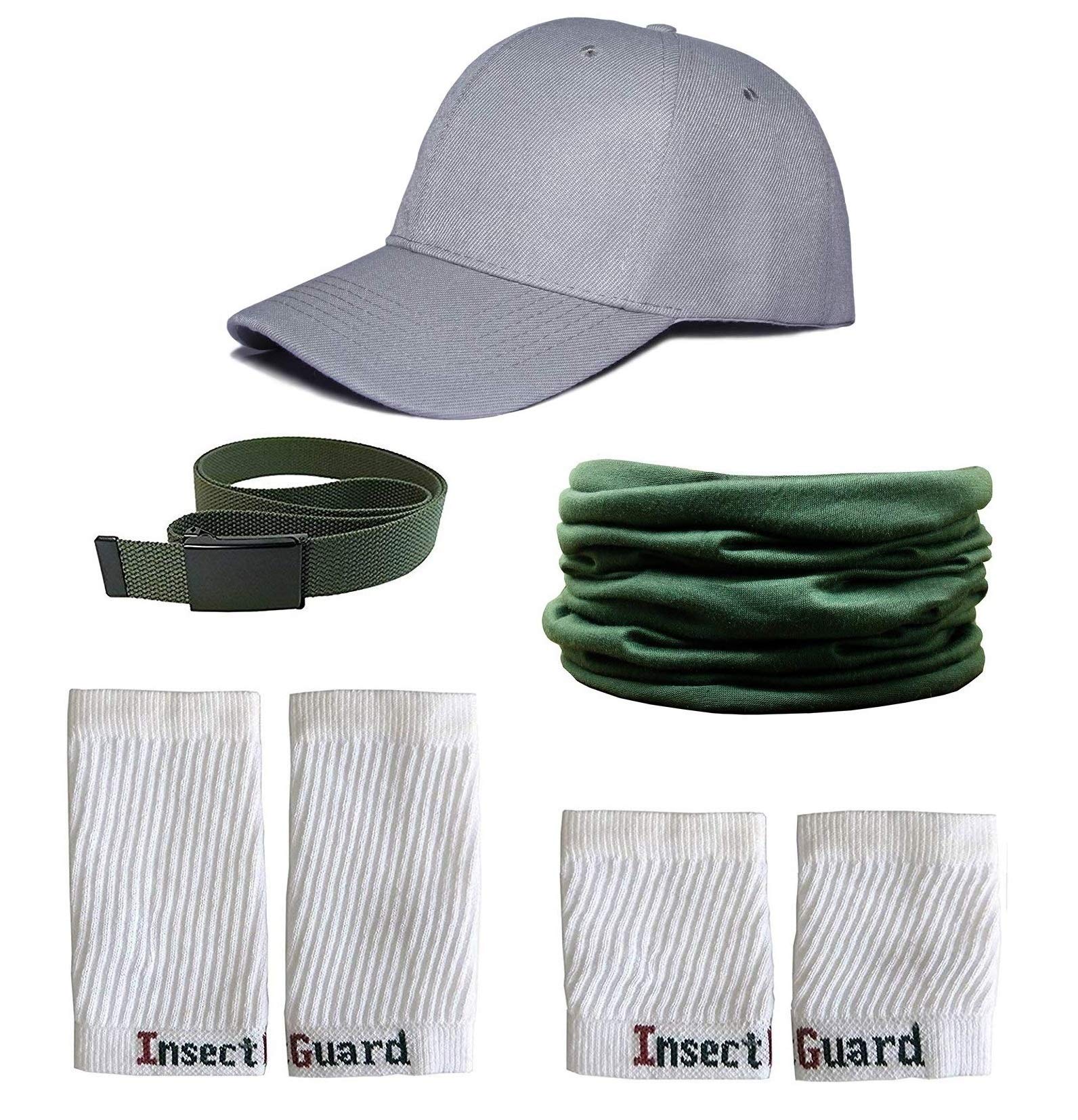 InsectGuard Tick Gaiters complete pack with grey hat for all-day outdoor protection.