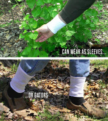 InsectGuard tick gaiters cuffs 4 inches for compact sleeve protection.