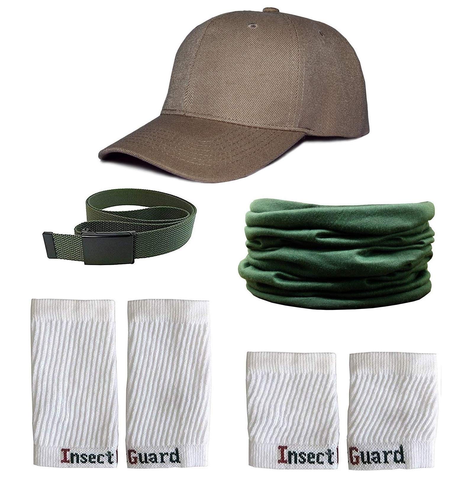 InsectGuard Tick Gaiters hat provides shade and insect protection during outdoor activities