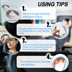 INSHUEY neck massager skin-friendly silicone surface for comfort.