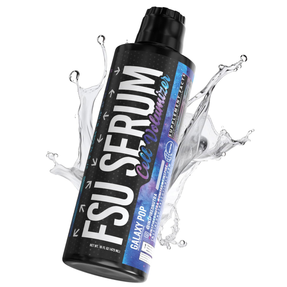 Inspired Nutraceuticals FSU Serum bottle showing liquid glycerol pump for deep hydration.