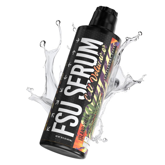 Inspired Nutraceuticals FSU Serum bottle pour highlights glycerol hydration for pumps