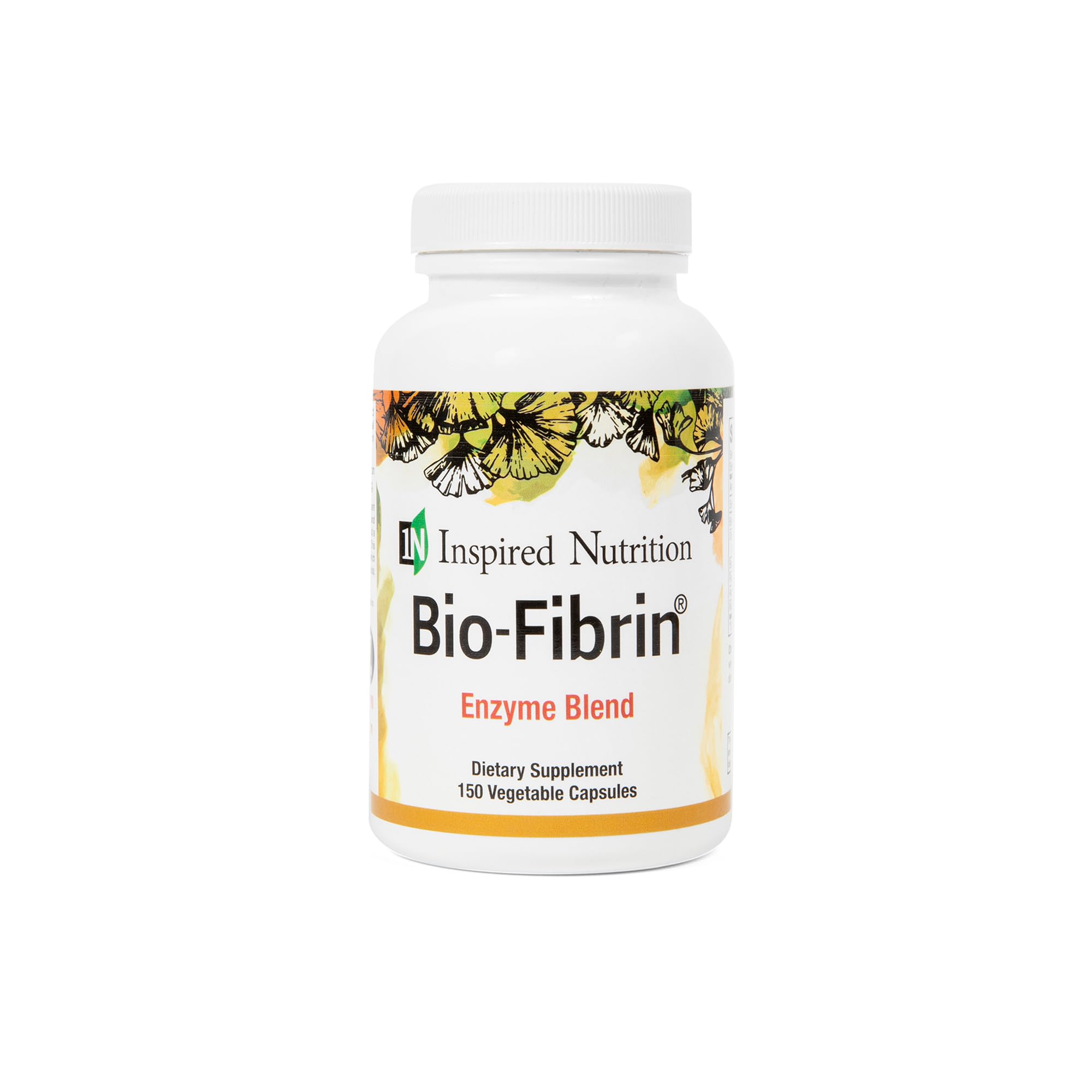 Inspired Nutrition Bio-Fibrin bottle front showing label for daily wellness support