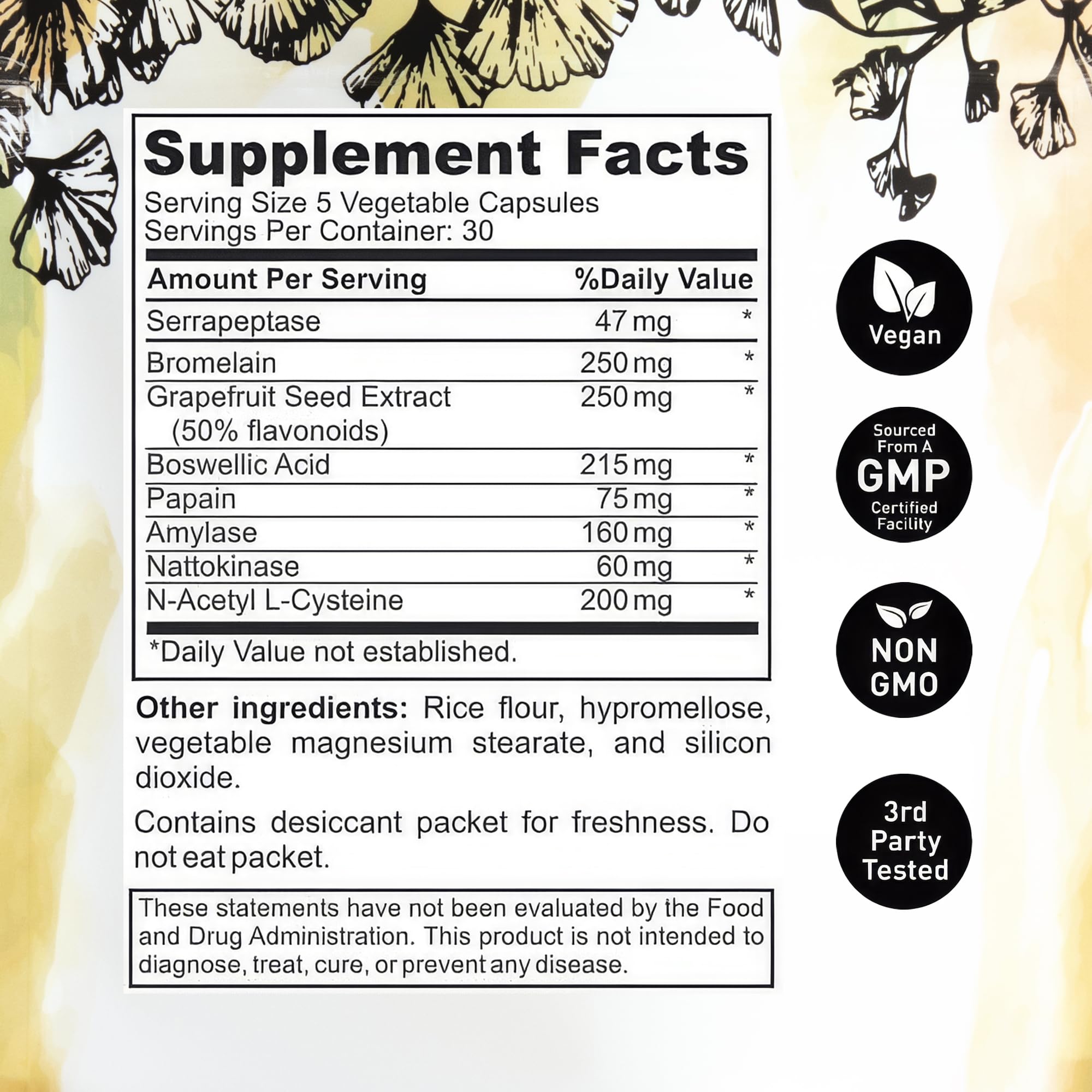 Inspired Nutrition Bio-Fibrin capsules close-up, ready for daily enzyme support