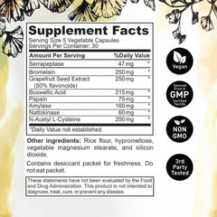 Inspired Nutrition Bio-Fibrin capsules close-up, ready for daily enzyme support