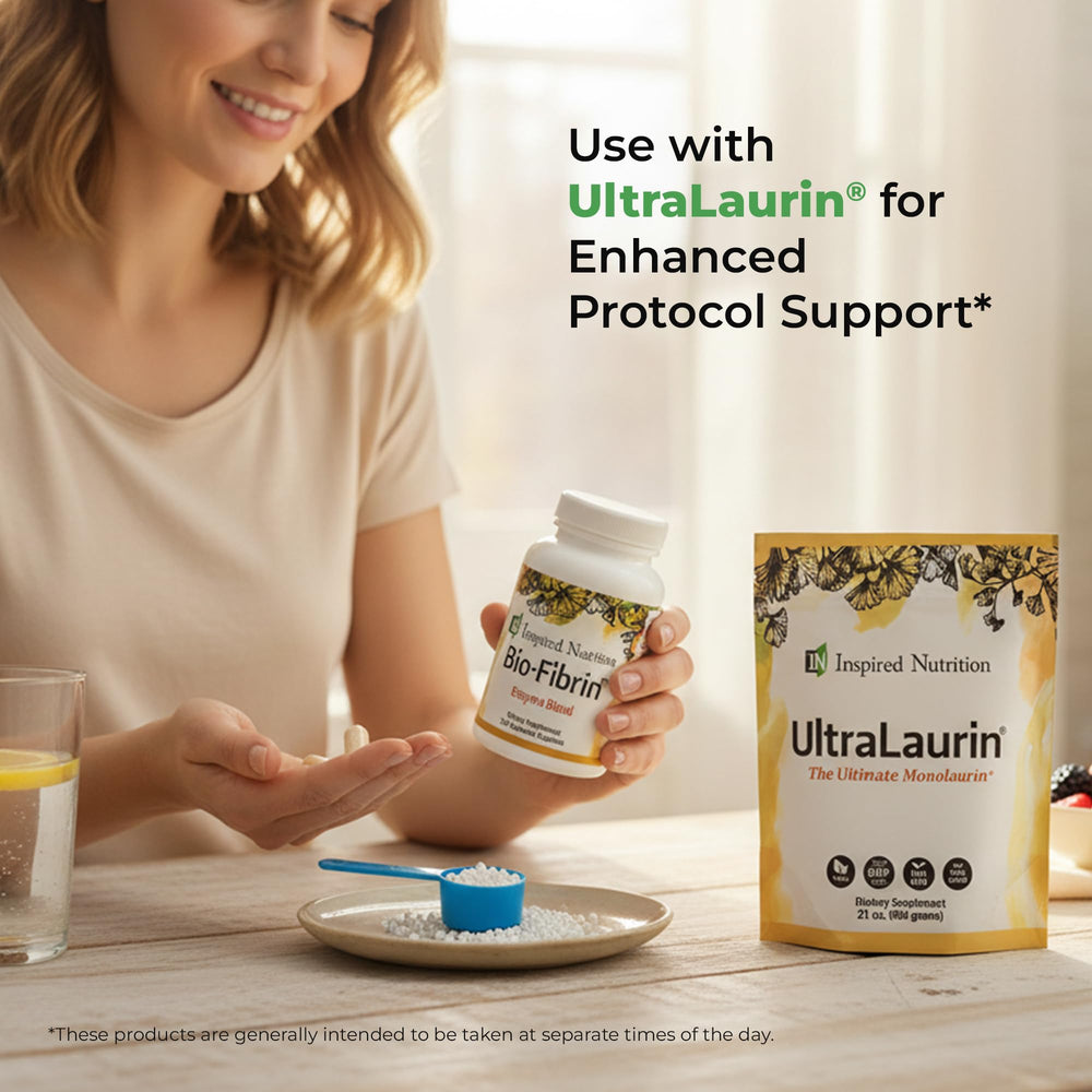 Person taking Bio-Fibrin capsule as part of a daily routine