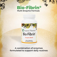 Bio-Fibrin ingredients panel highlighting Serrapeptase and nattokinase blend