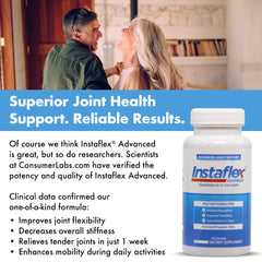 Instaflex Advanced packaging on display for convenient daily use