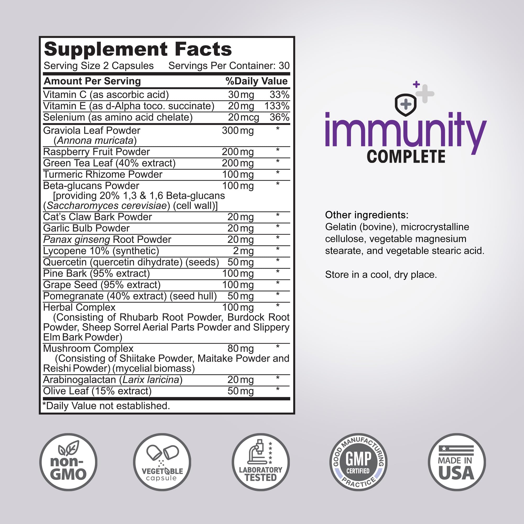 Instant Brands Immunity Complete bottle with glass of water ready for everyday use.