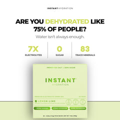 Instant Hydration Lemon Lime being poured into a glass for rapid hydration on the go.